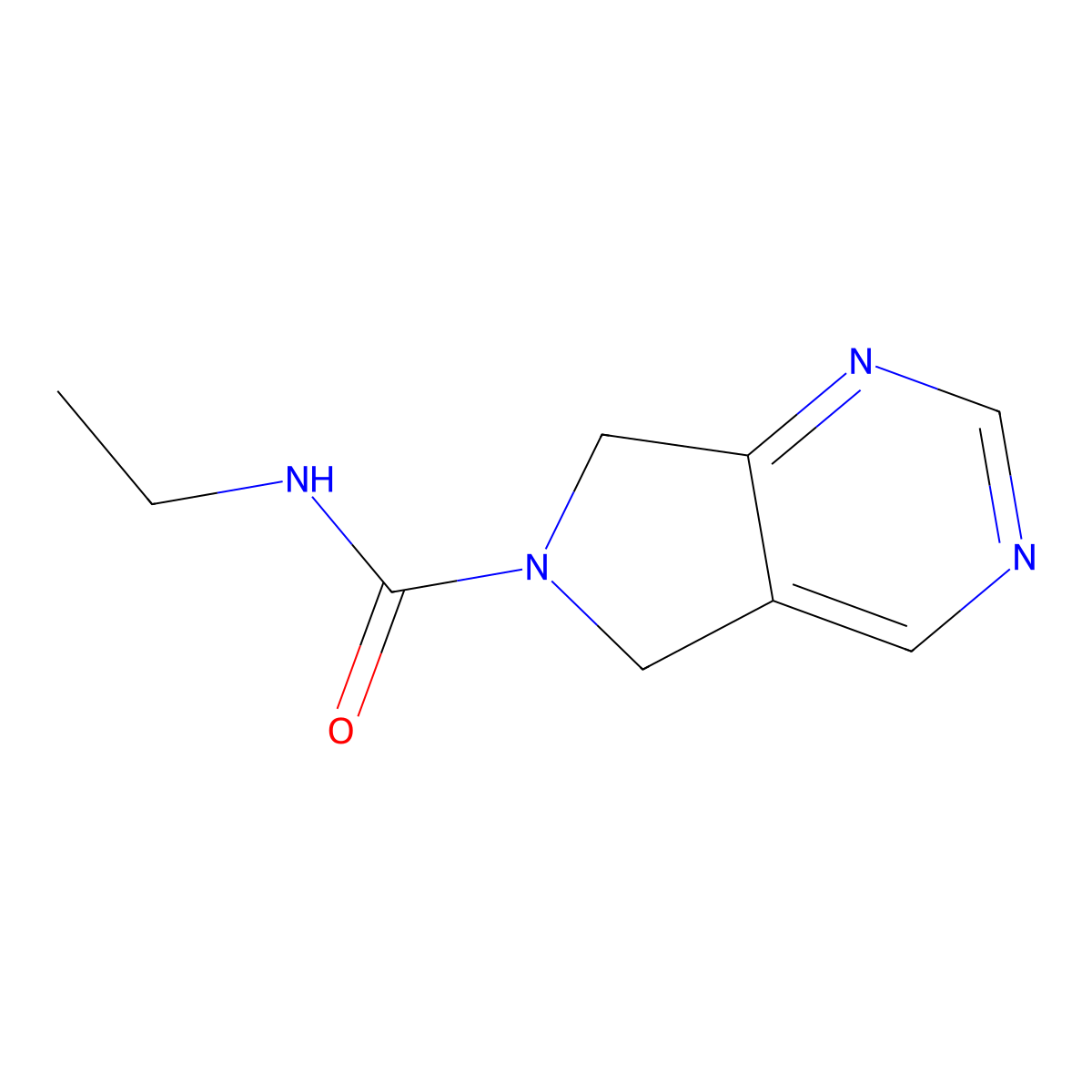 N-ethyl-5H-pyrrolo[3,4-d]pyrimidine-6(7H)-carboxamide molecular structure, CAS 1448074-73-4