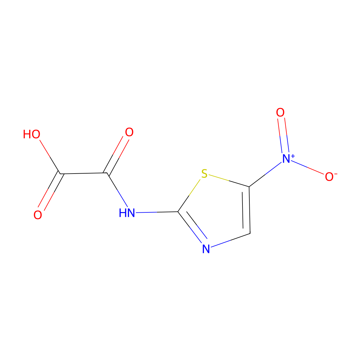 2-((5-Nitrothiazol-2-yl)amino)-2-oxoacetic acid molecular structure, CAS 1448075-11-3