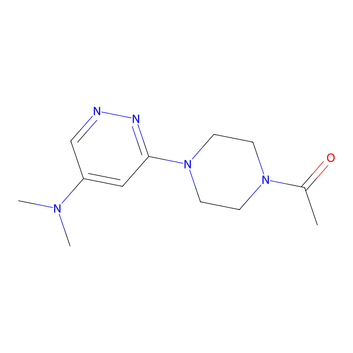 1-(4-(5-(Dimethylamino)pyridazin-3-yl)piperazin-1-yl)ethanone molecular structure, CAS 1448075-27-1