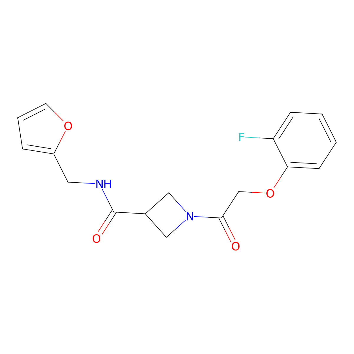 1-(2-(2-fluorophenoxy)acetyl)-N-(furan-2-ylmethyl)azetidine-3-carboxamide molecular structure, CAS 1448075-70-4