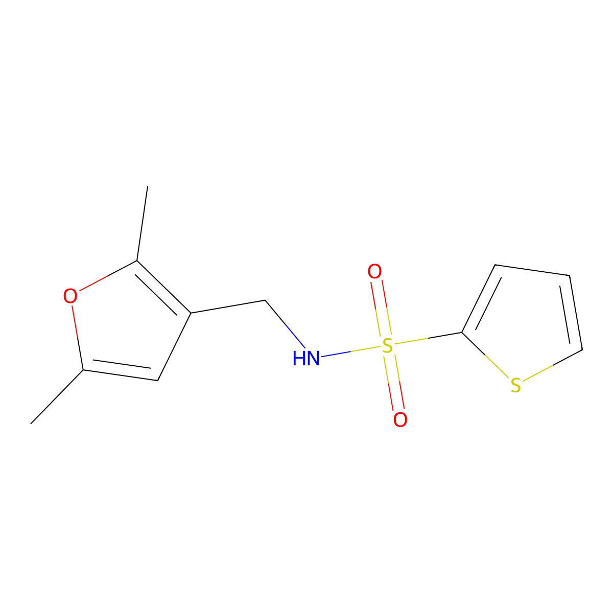 N-[(2,5-Dimethylfuran-3-YL)methyl]thiophene-2-sulfonamide molecular structure, CAS 1448075-83-9