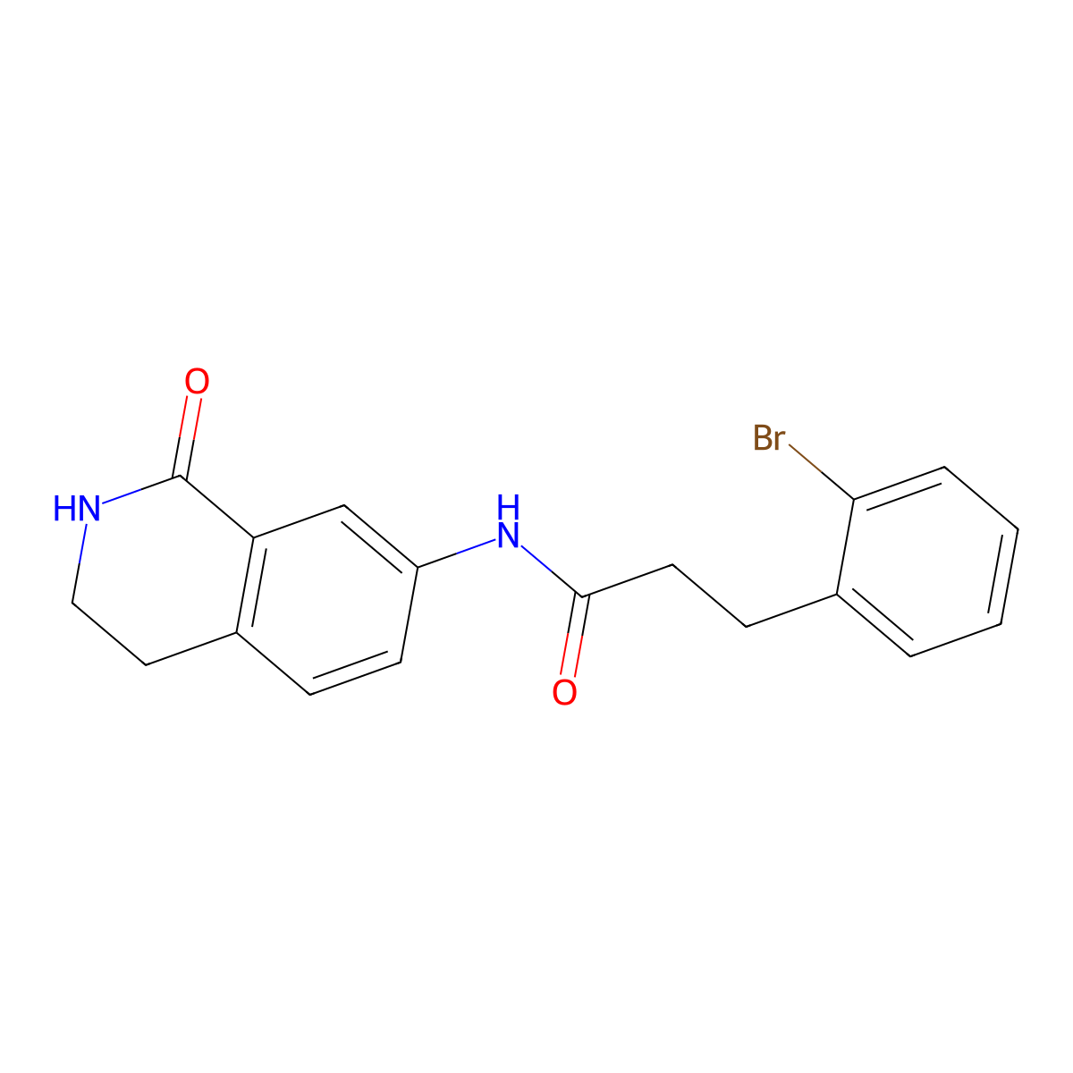 3-(2-bromophenyl)-N-(1-oxo-1,2,3,4-tetrahydroisoquinolin-7-yl)propanamide molecular structure, CAS 1448076-16-1