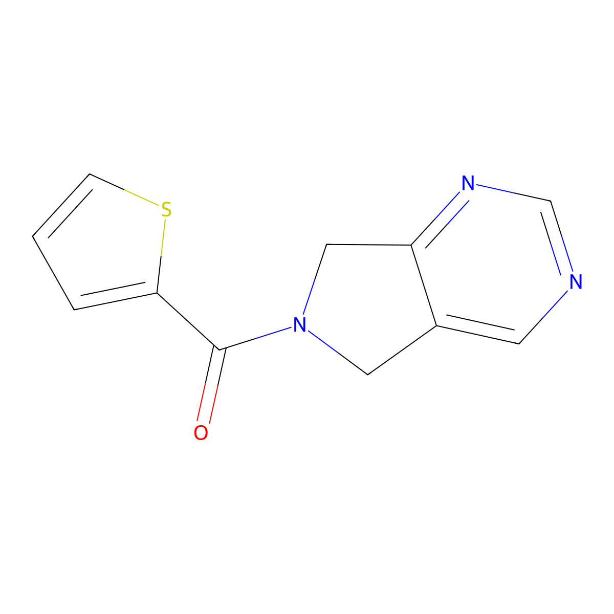 (5H-pyrrolo[3,4-d]pyrimidin-6(7H)-yl)(thiophen-2-yl)methanone molecular structure, CAS 1448076-65-0