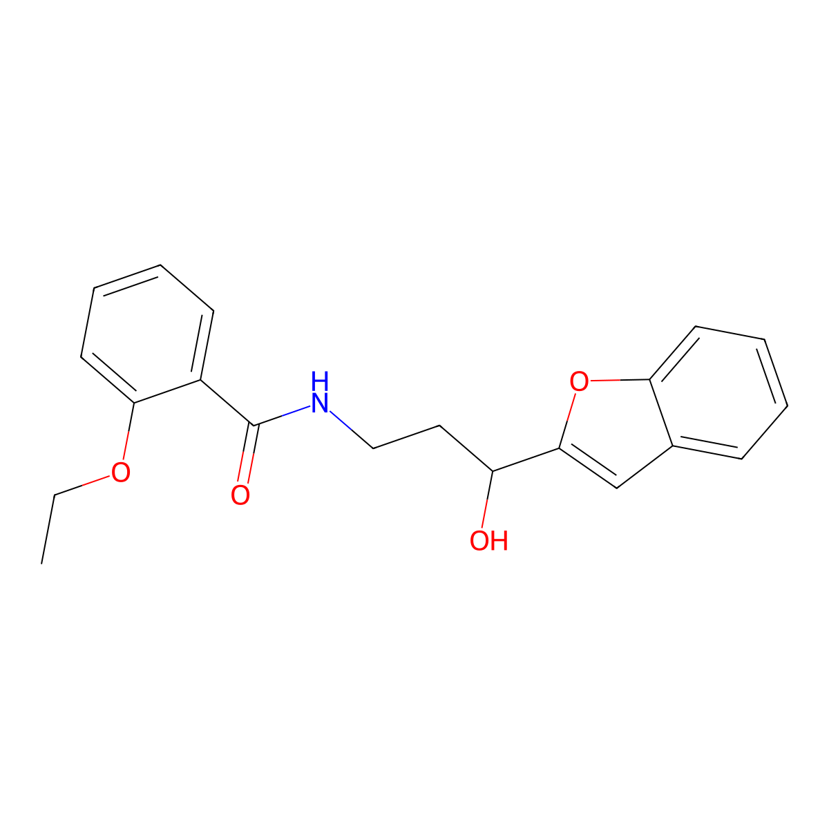 N-(3-(benzofuran-2-yl)-3-hydroxypropyl)-2-ethoxybenzamide molecular structure, CAS 1448076-91-2