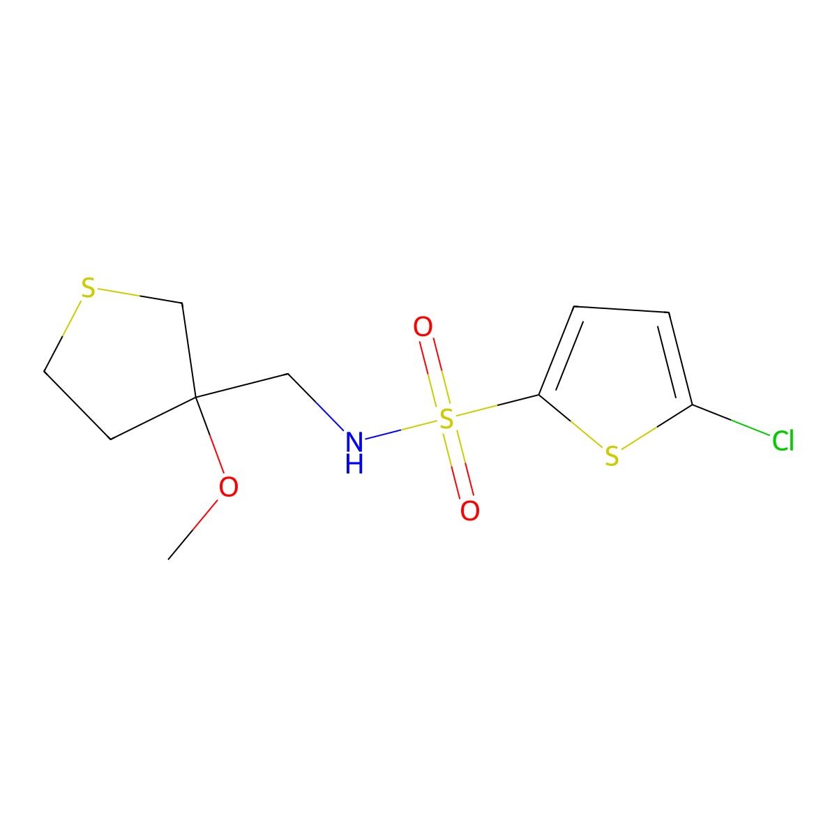 5-Chloro-N-[(3-methoxythiolan-3-YL)methyl]thiophene-2-sulfonamide molecular structure, CAS 1448077-31-3