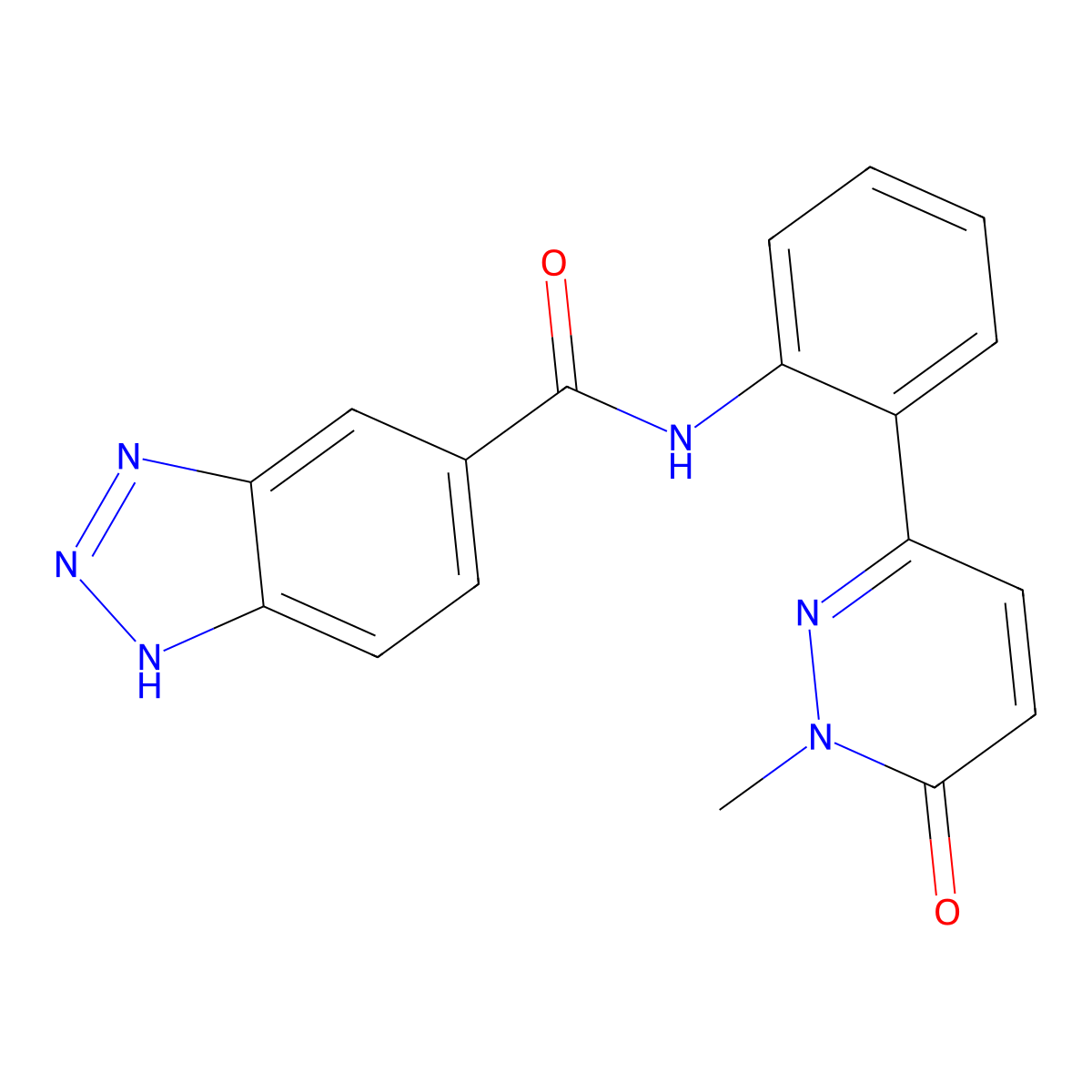 N-(2-(1-methyl-6-oxo-1,6-dihydropyridazin-3-yl)phenyl)-1H-benzo[d][1,2,3]triazole-5-carboxamide molecular structure, CAS 1448077-62-0