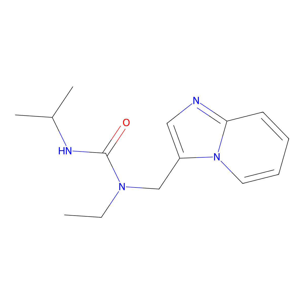 1-Ethyl-1-(imidazo[1,2-a]pyridin-3-ylmethyl)-3-isopropylurea molecular structure, CAS 1448077-77-7