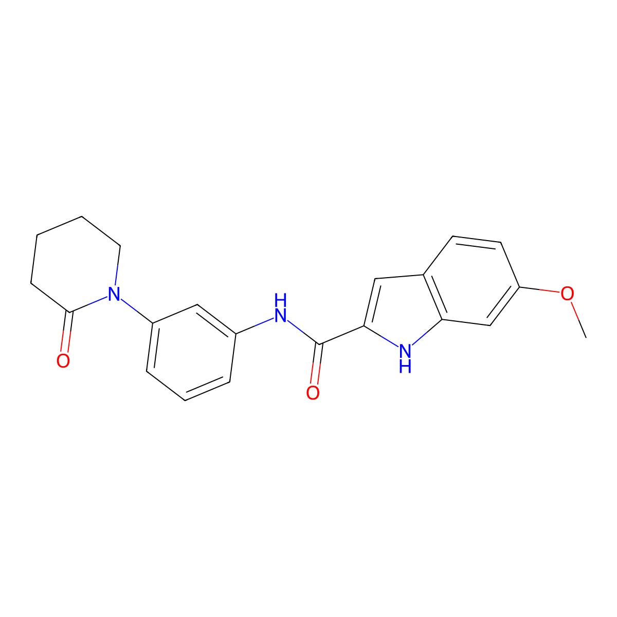 6-Methoxy-N-[3-(2-oxopiperidin-1-YL)phenyl]-1H-indole-2-carboxamide molecular structure, CAS 1448077-80-2
