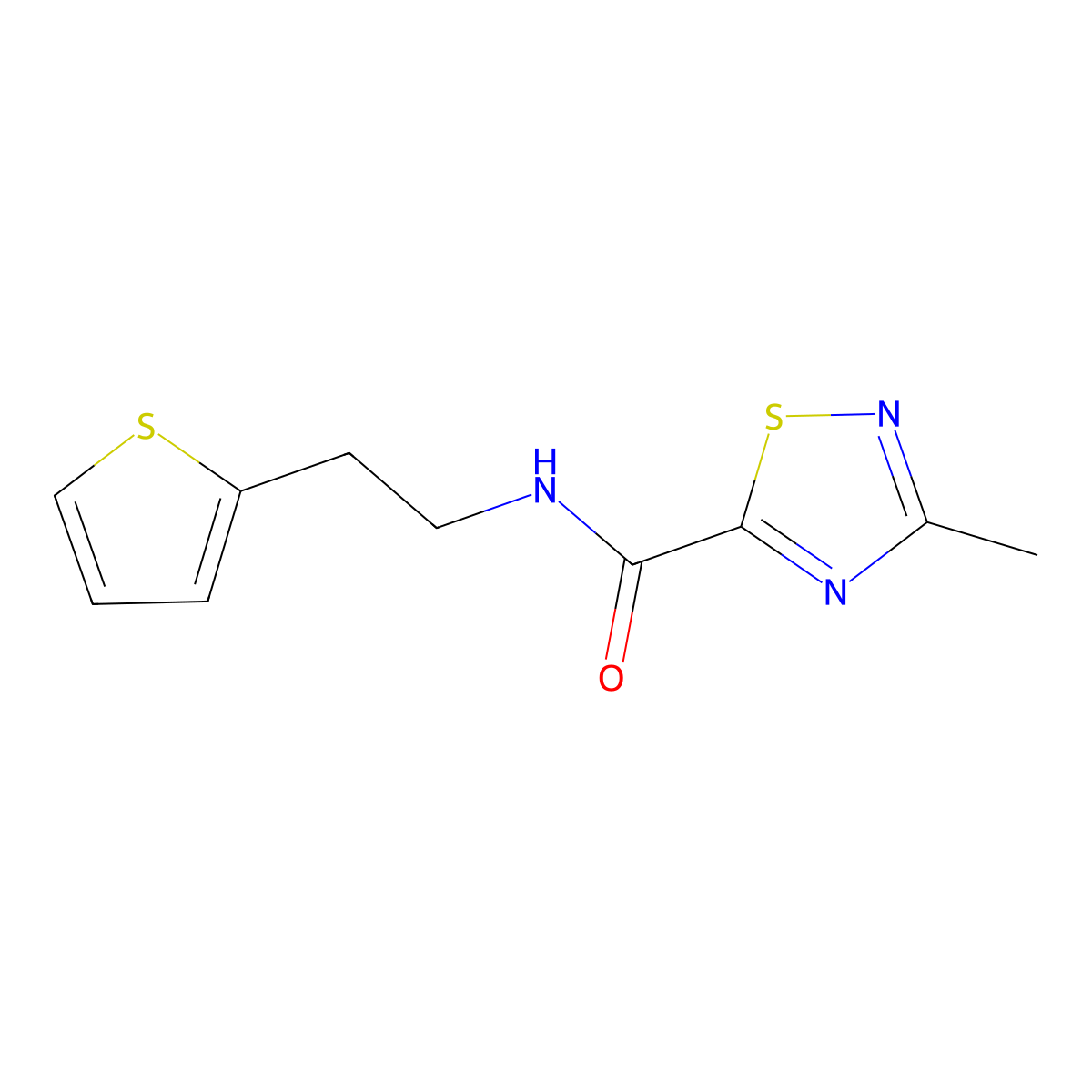 3-Methyl-N-[2-(thiophen-2-YL)ethyl]-1,2,4-thiadiazole-5-carboxamide molecular structure, CAS 1448078-26-9