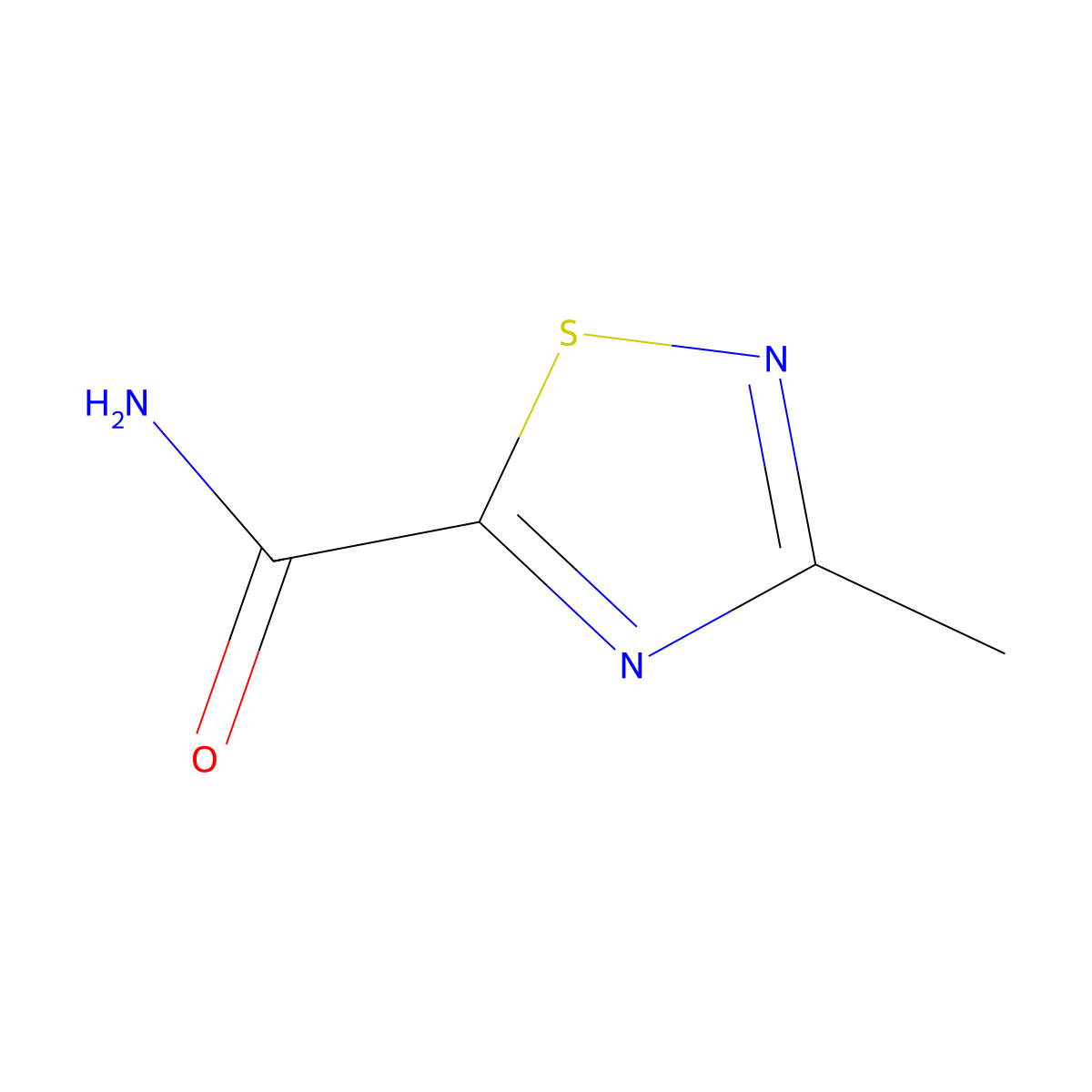 3-Methyl-1,2,4-thiadiazole-5-carboxamide molecular structure, CAS 1448078-67-8