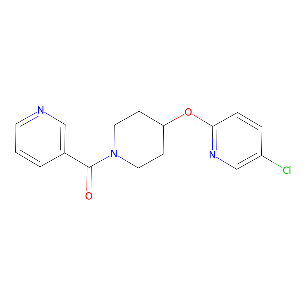 (4-((5-Chloropyridin-2-yl)oxy)piperidin-1-yl)(pyridin-3-yl)methanone molecular structure, CAS 1448078-76-9