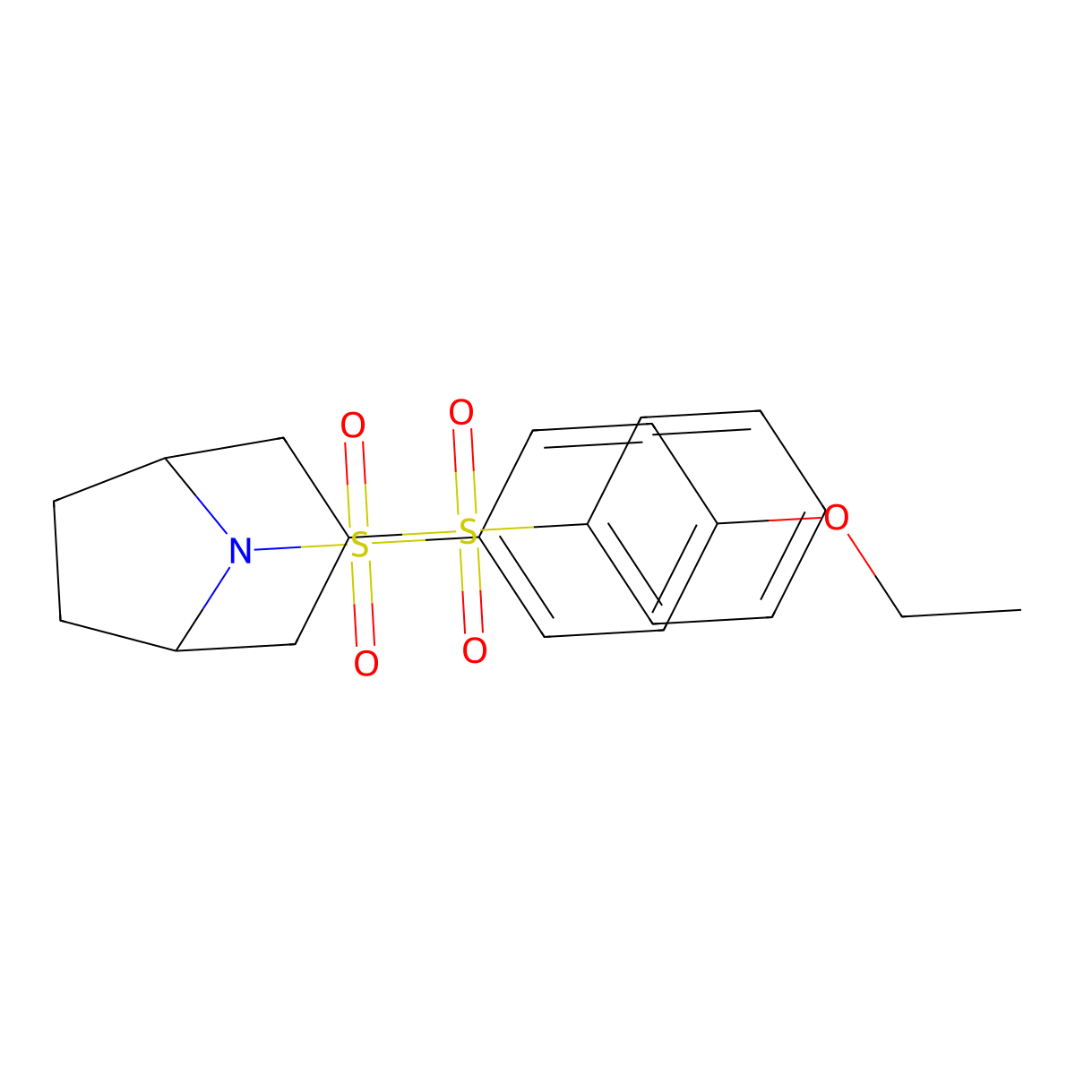 (1R,5S)-8-((4-ethoxyphenyl)sulfonyl)-3-(phenylsulfonyl)-8-azabicyclo[3.2.1]octane molecular structure, CAS 1448078-86-1
