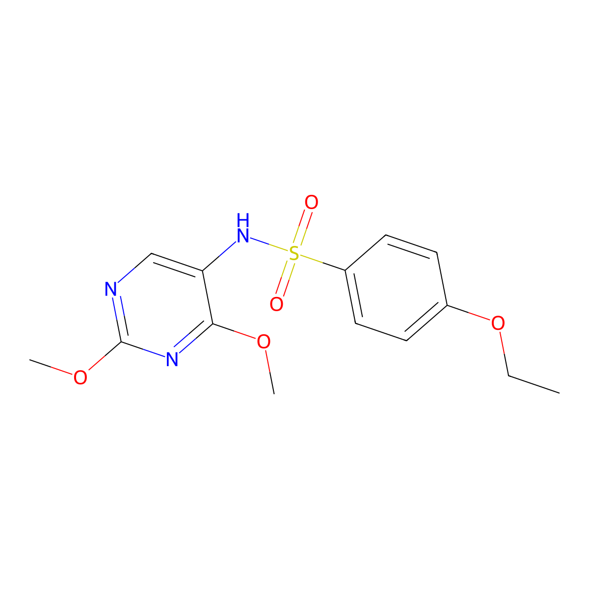 N-(2,4-dimethoxypyrimidin-5-yl)-4-ethoxybenzenesulfonamide molecular structure, CAS 1448078-97-4