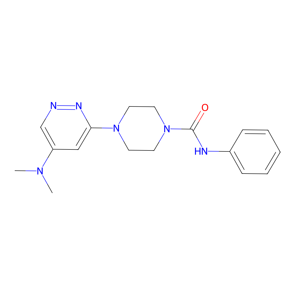 4-[5-(Dimethylamino)pyridazin-3-YL]-N-phenylpiperazine-1-carboxamide molecular structure, CAS 1448079-25-1