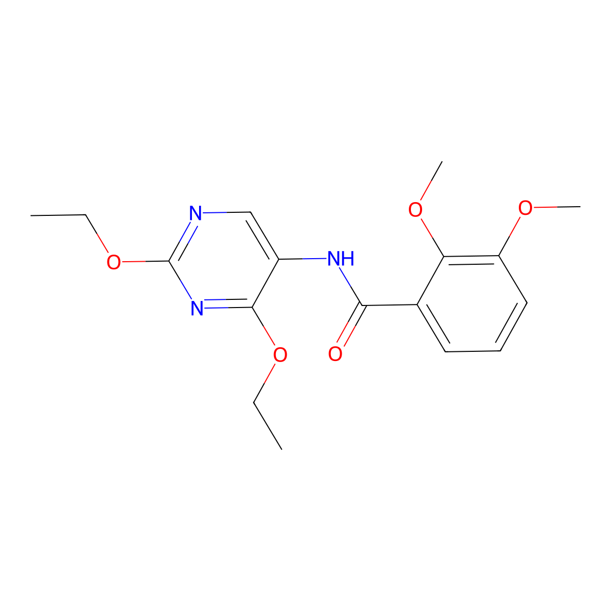N-(2,4-diethoxypyrimidin-5-yl)-2,3-dimethoxybenzamide molecular structure, CAS 1448079-36-4
