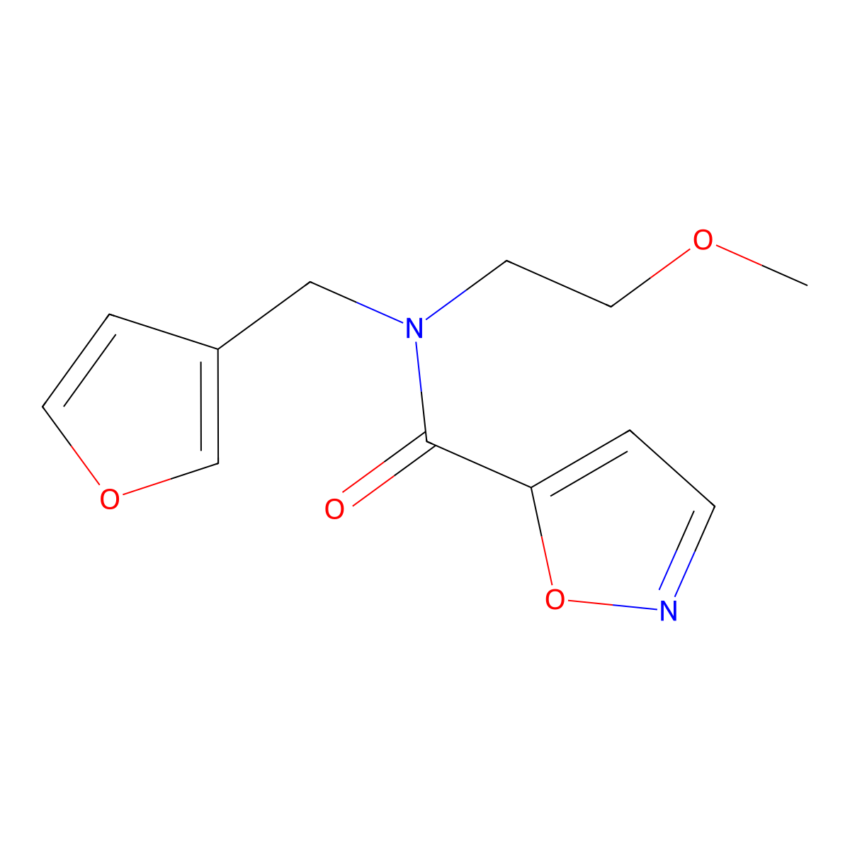 N-(furan-3-ylmethyl)-N-(2-methoxyethyl)isoxazole-5-carboxamide molecular structure, CAS 1448079-48-8