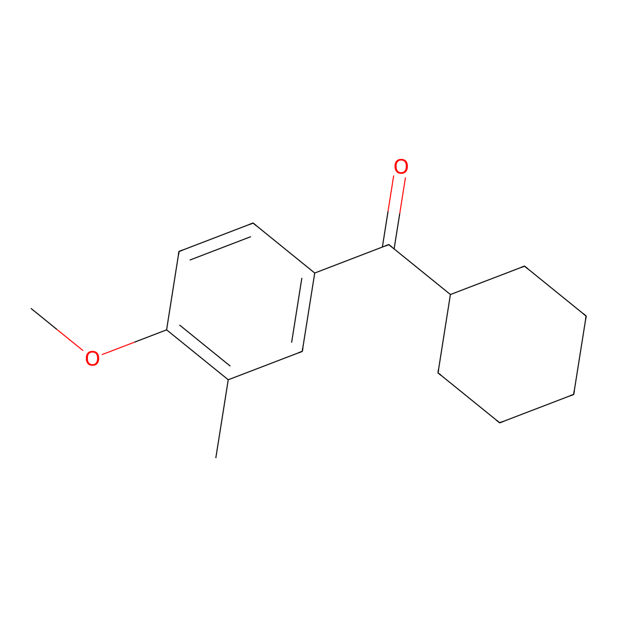 Cyclohexyl(4-methoxy-3-methylphenyl)methanone molecular structure, CAS 144808-60-6