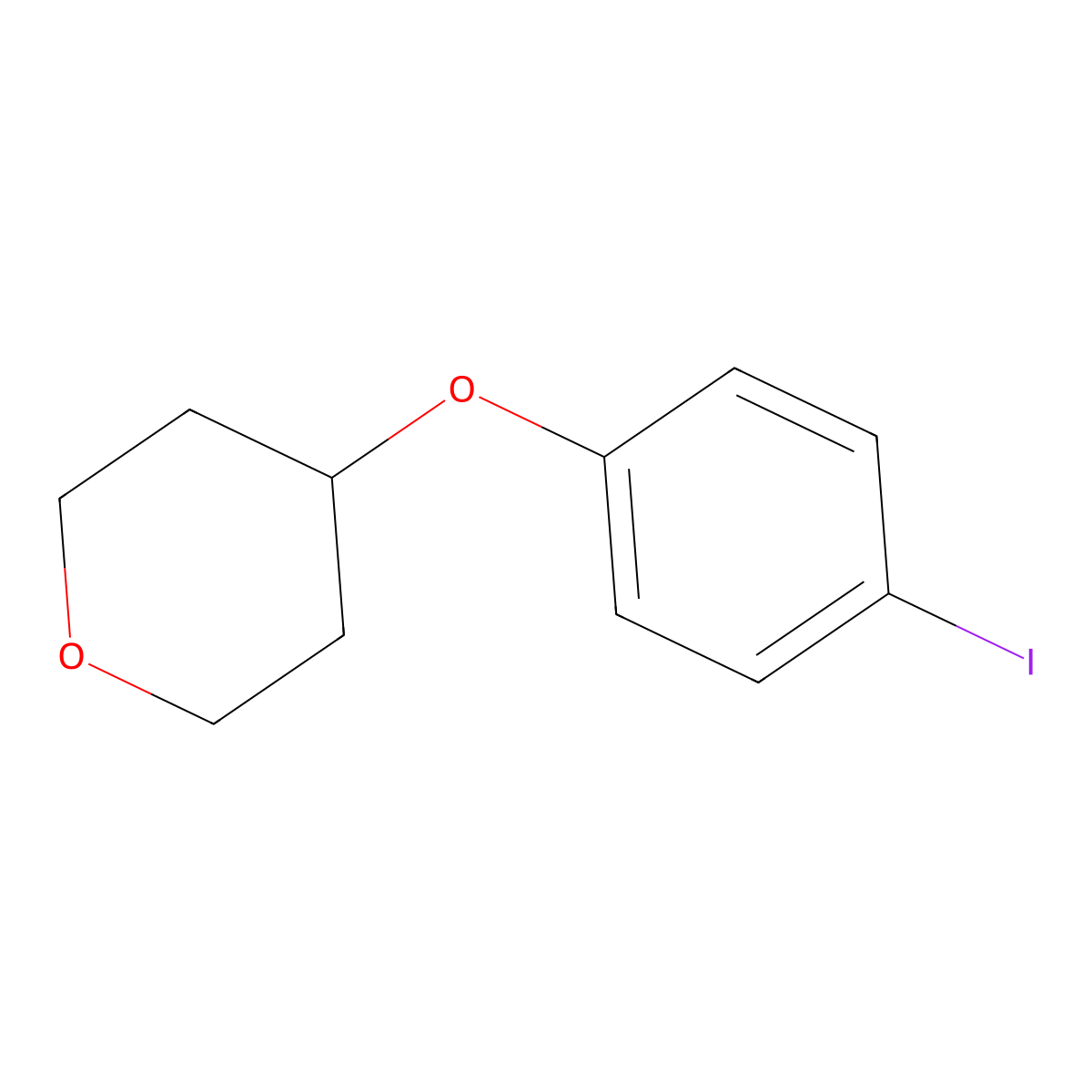 4-(4-Iodophenoxy)oxane molecular structure, CAS 144808-72-0