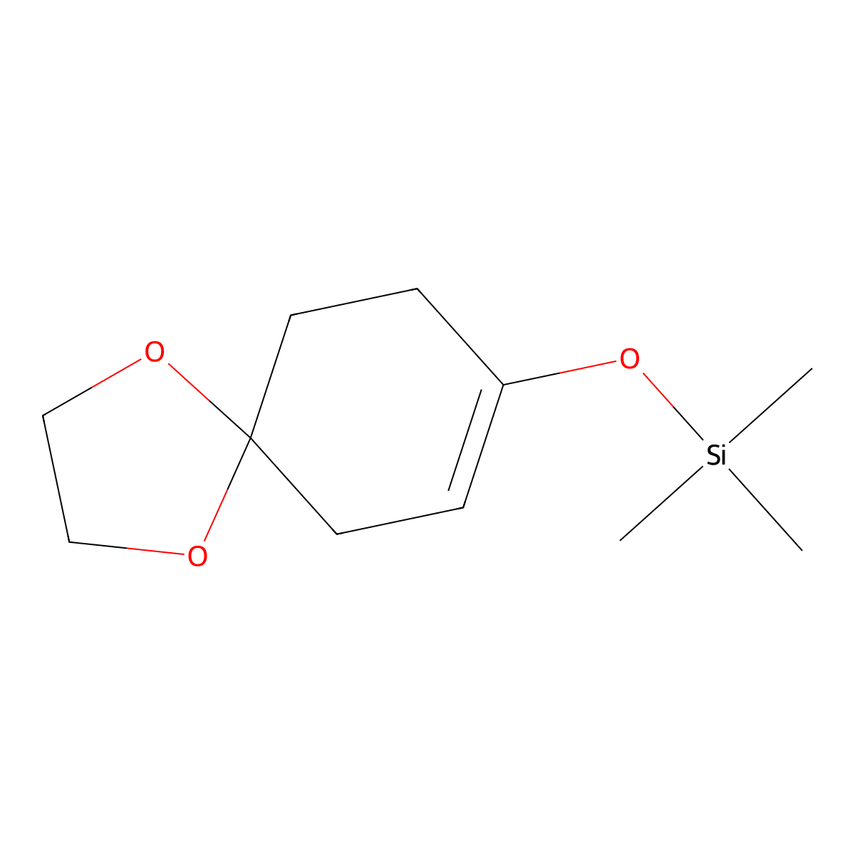 Silane, (1,4-dioxaspiro[4.5]dec-7-en-8-yloxy)trimethyl- molecular structure, CAS 144810-01-5