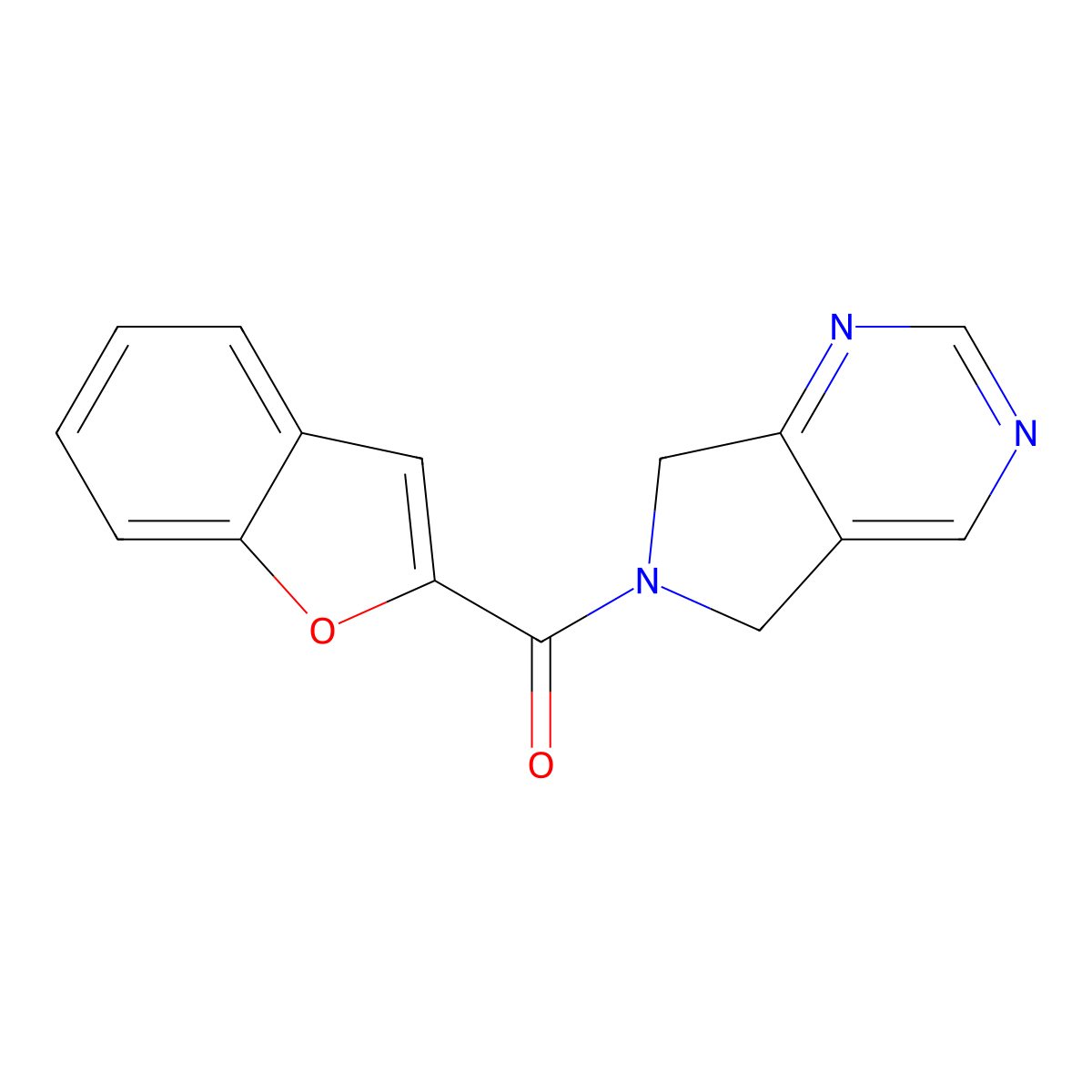 benzofuran-2-yl(5H-pyrrolo[3,4-d]pyrimidin-6(7H)-yl)methanone molecular structure, CAS 1448121-69-4