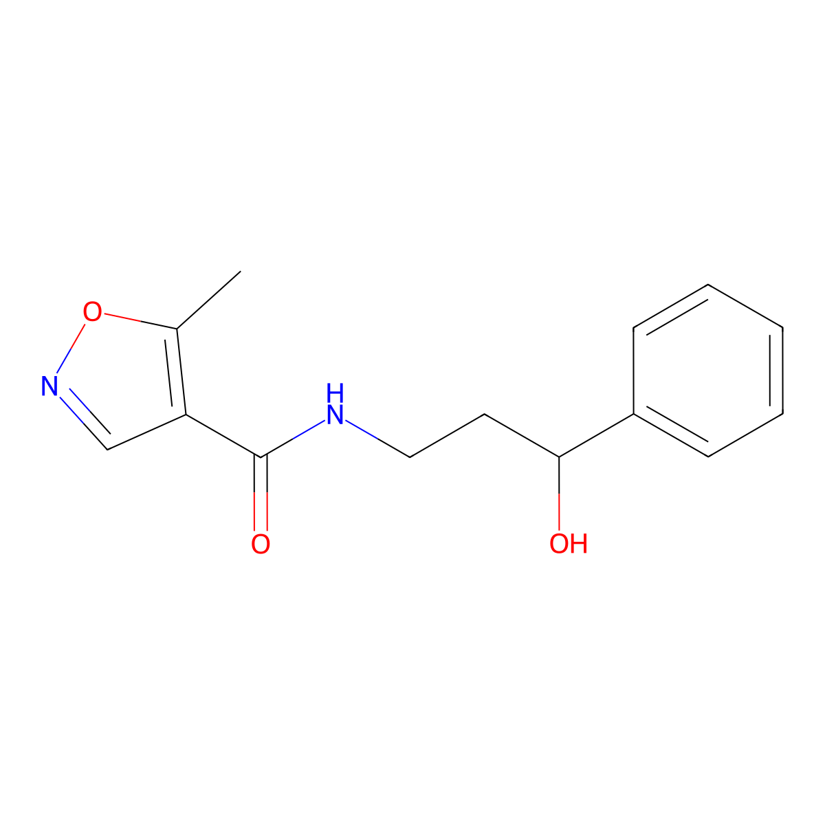 N-(3-hydroxy-3-phenylpropyl)-5-methylisoxazole-4-carboxamide molecular structure, CAS 1448122-66-4