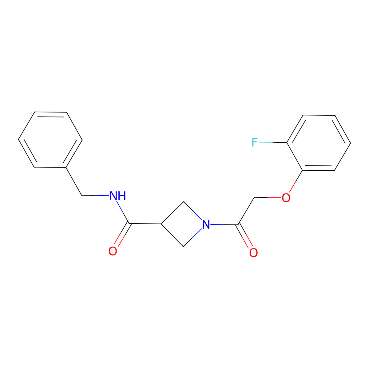 N-Benzyl-1-[2-(2-fluorophenoxy)acetyl]azetidine-3-carboxamide molecular structure, CAS 1448122-90-4