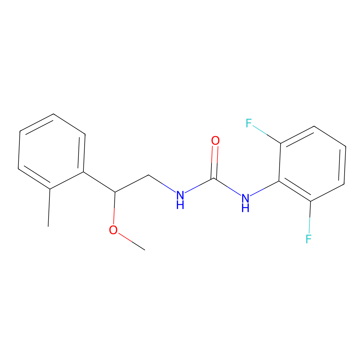 1-(2,6-Difluorophenyl)-3-(2-methoxy-2-(o-tolyl)ethyl)urea molecular structure, CAS 1448123-64-5