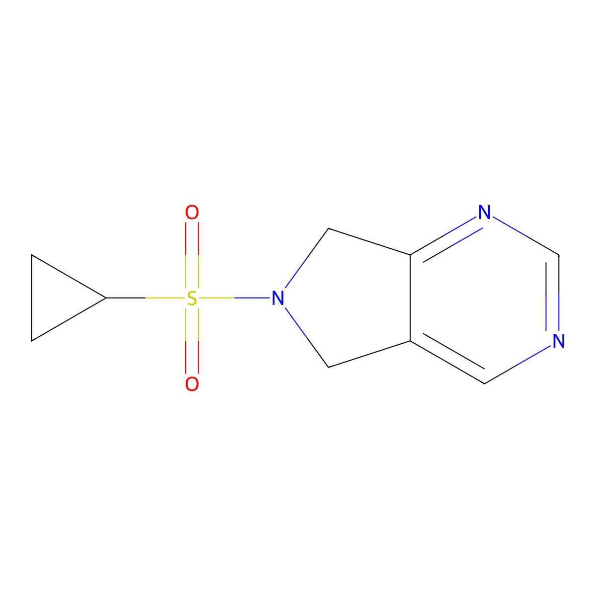 6-(cyclopropylsulfonyl)-6,7-dihydro-5H-pyrrolo[3,4-d]pyrimidine molecular structure, CAS 1448123-91-8