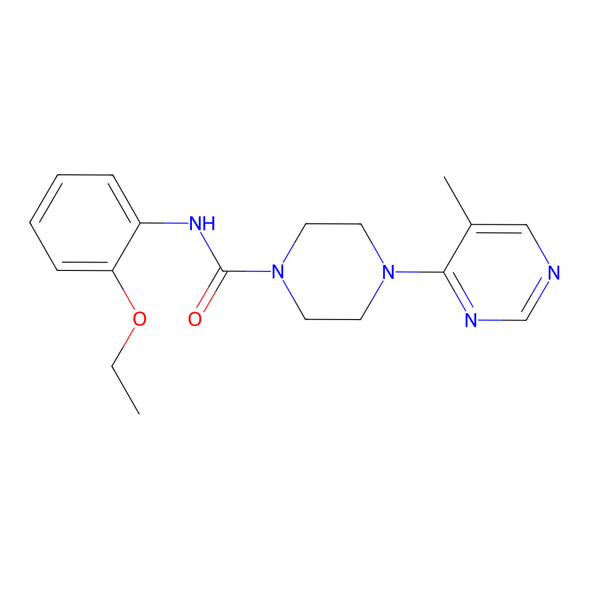 N-(2-ethoxyphenyl)-4-(5-methylpyrimidin-4-yl)piperazine-1-carboxamide molecular structure, CAS 1448124-05-7