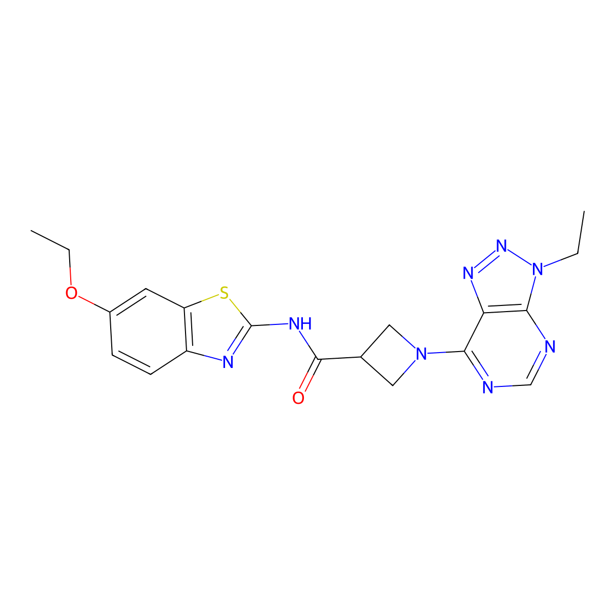 N-(6-ethoxybenzo[d]thiazol-2-yl)-1-(3-ethyl-3H-[1,2,3]triazolo[4,5-d]pyrimidin-7-yl)azetidine-3-carboxamide molecular structure, CAS 1448124-27-3
