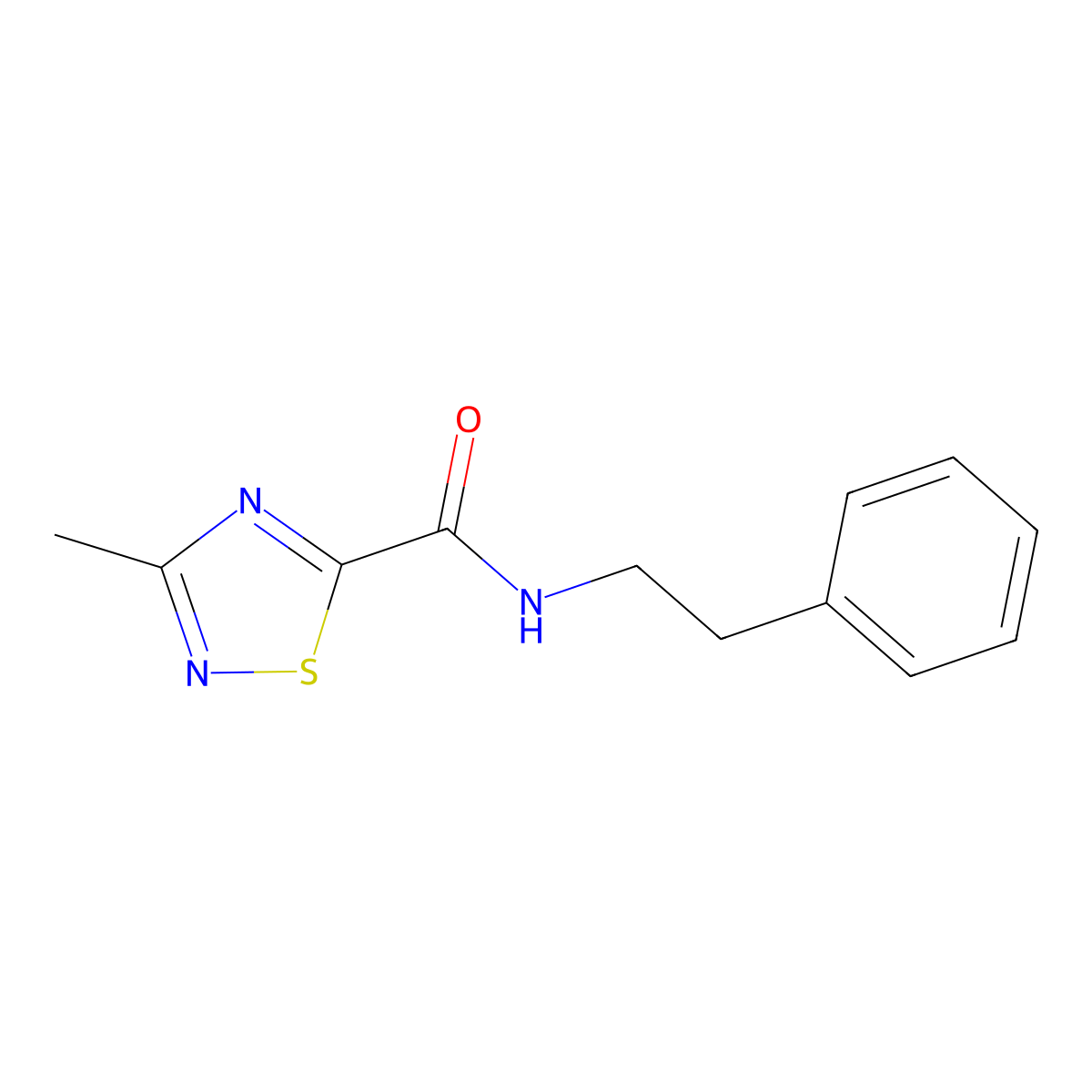 3-methyl-N-phenethyl-1,2,4-thiadiazole-5-carboxamide molecular structure, CAS 1448124-59-1
