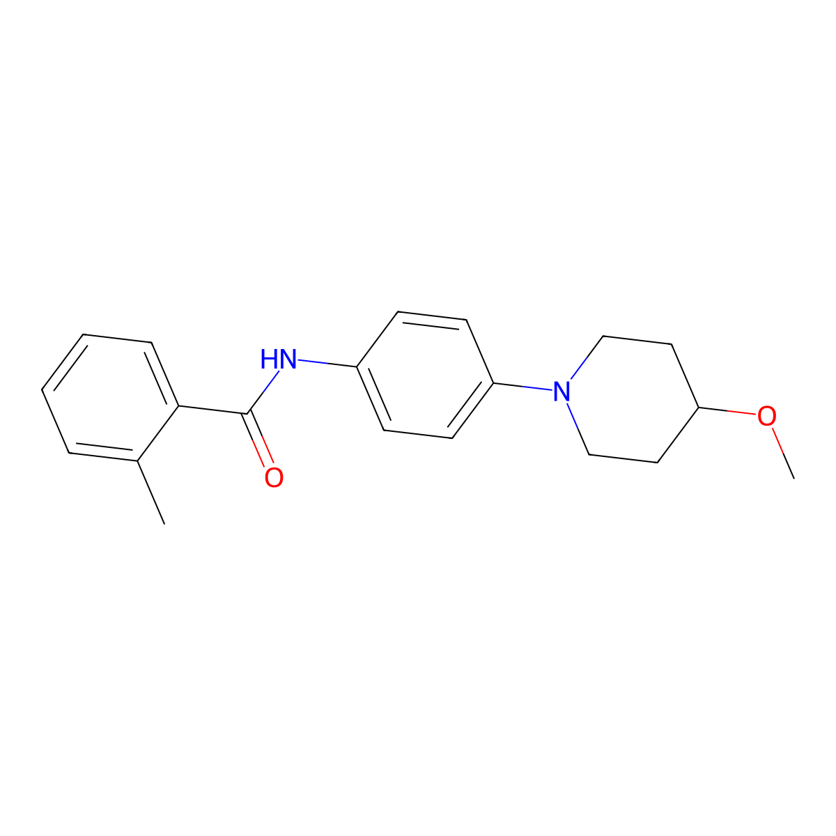 N-[4-(4-Methoxypiperidin-1-YL)phenyl]-2-methylbenzamide molecular structure, CAS 1448124-90-0