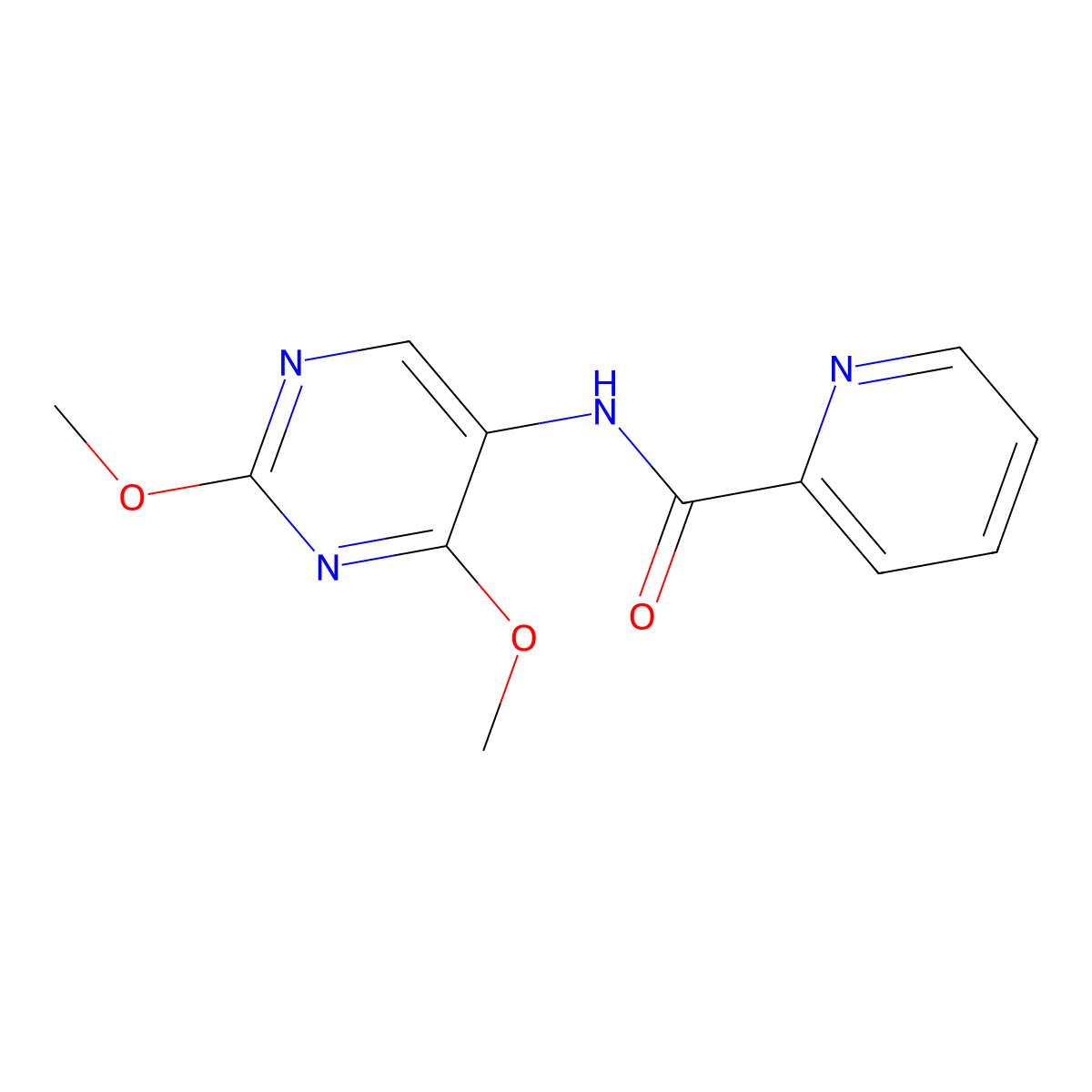 N-(2,4-dimethoxypyrimidin-5-yl)picolinamide molecular structure, CAS 1448124-93-3