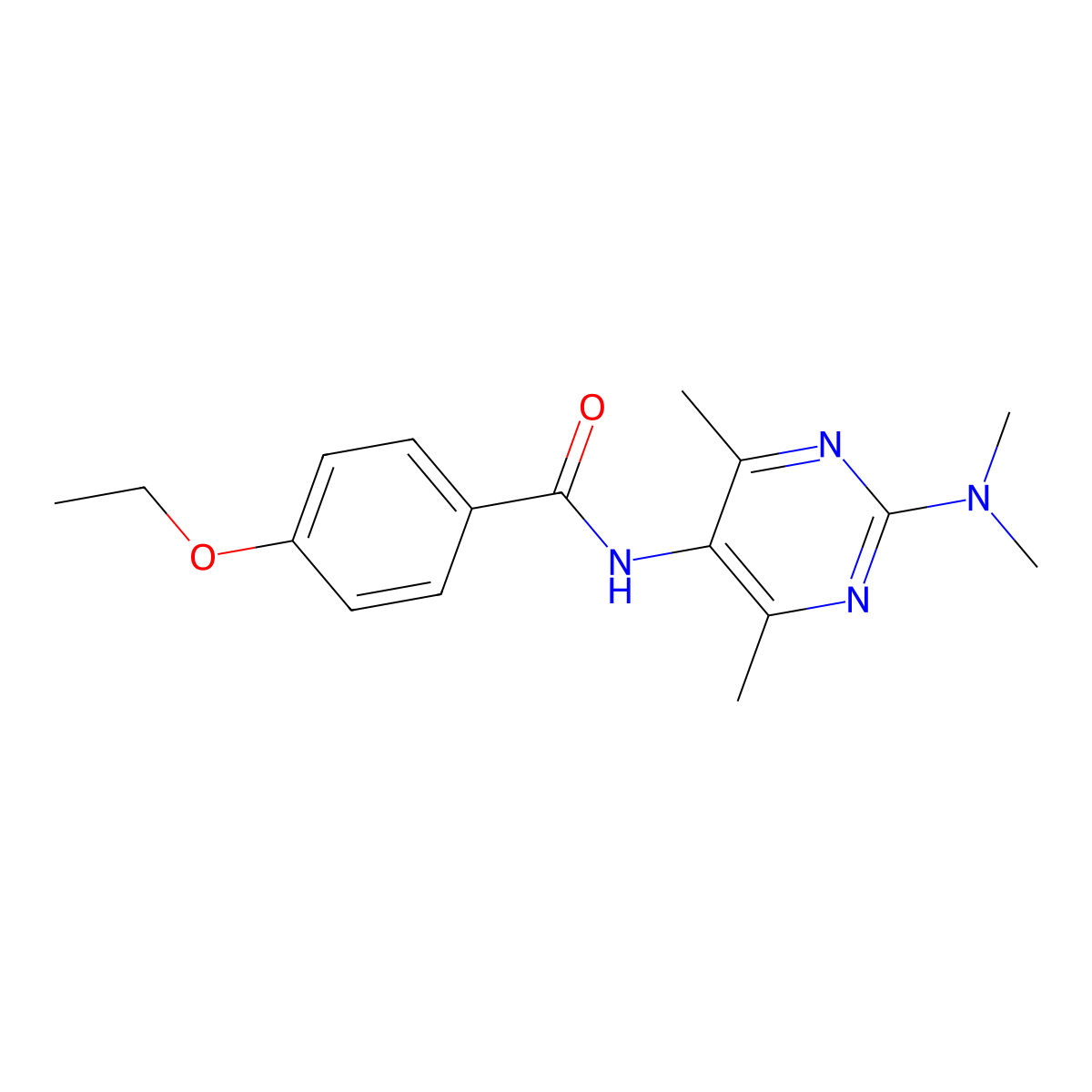 N-[2-(Dimethylamino)-4,6-dimethylpyrimidin-5-YL]-4-ethoxybenzamide molecular structure, CAS 1448125-57-2