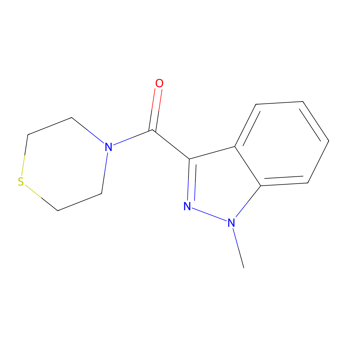 (1-methyl-1H-indazol-3-yl)(thiomorpholino)methanone molecular structure, CAS 1448125-66-3
