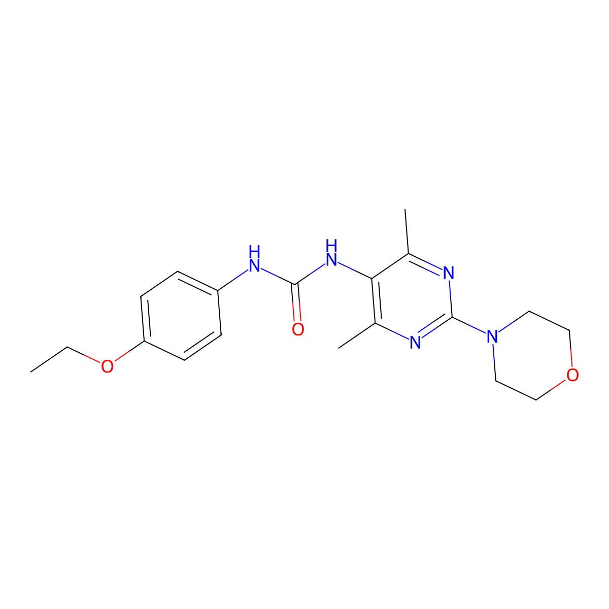 1-(4,6-Dimethyl-2-morpholinopyrimidin-5-yl)-3-(4-ethoxyphenyl)urea molecular structure, CAS 1448125-67-4