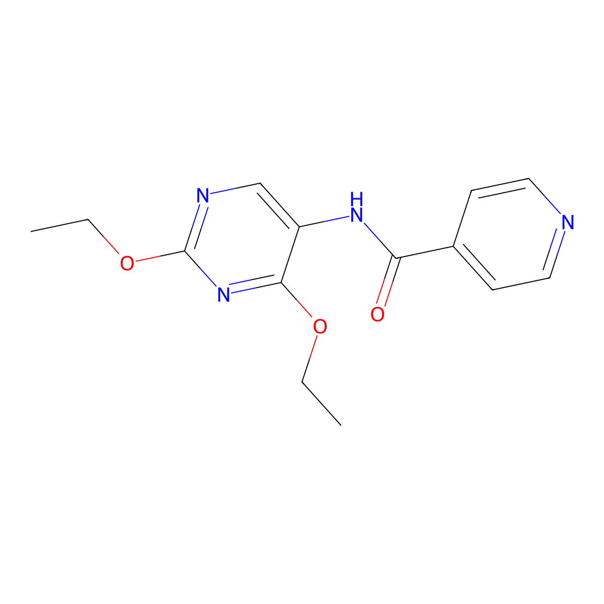 N-(2,4-diethoxypyrimidin-5-yl)isonicotinamide molecular structure, CAS 1448125-71-0