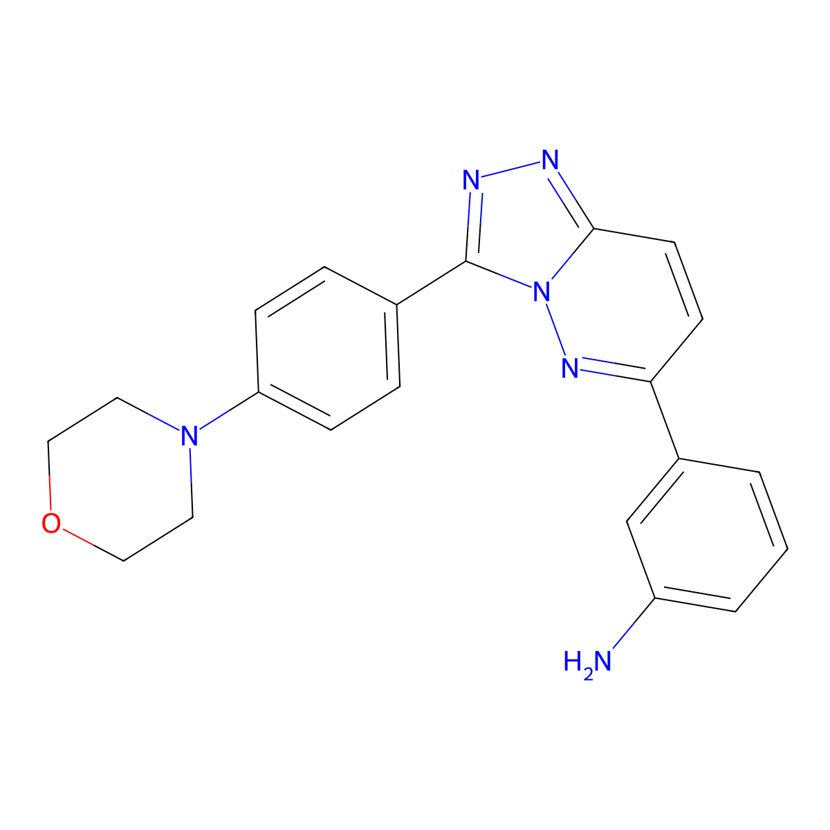 3-(3-(4-Morpholinophenyl)-[1,2,4]triazolo[4,3-b]pyridazin-6-yl)aniline molecular structure, CAS 1448128-10-6