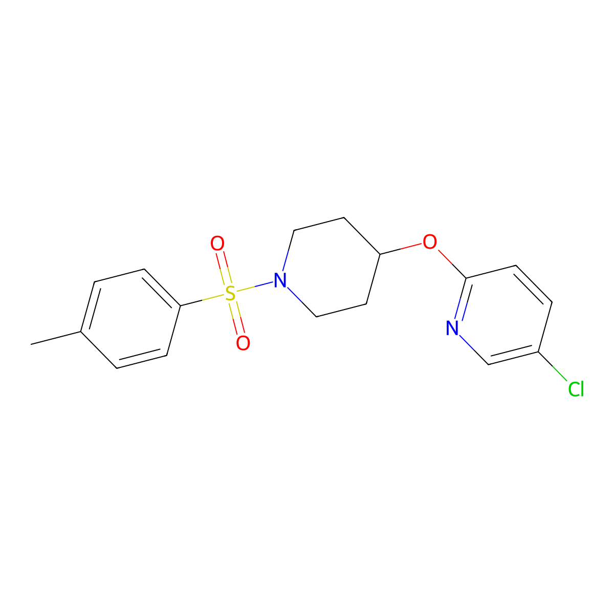 5-Chloro-2-((1-tosylpiperidin-4-yl)oxy)pyridine molecular structure, CAS 1448128-11-7