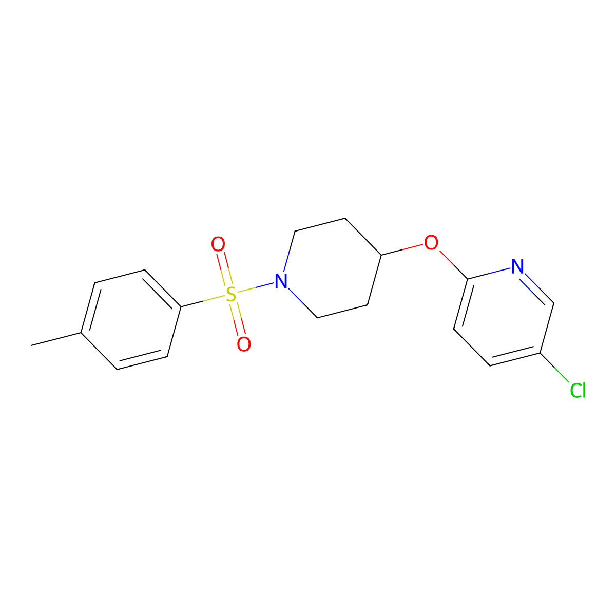 5-Chloro-2-((1-tosylpiperidin-4-yl)oxy)pyridine molecular structure, CAS 1448128-11-7