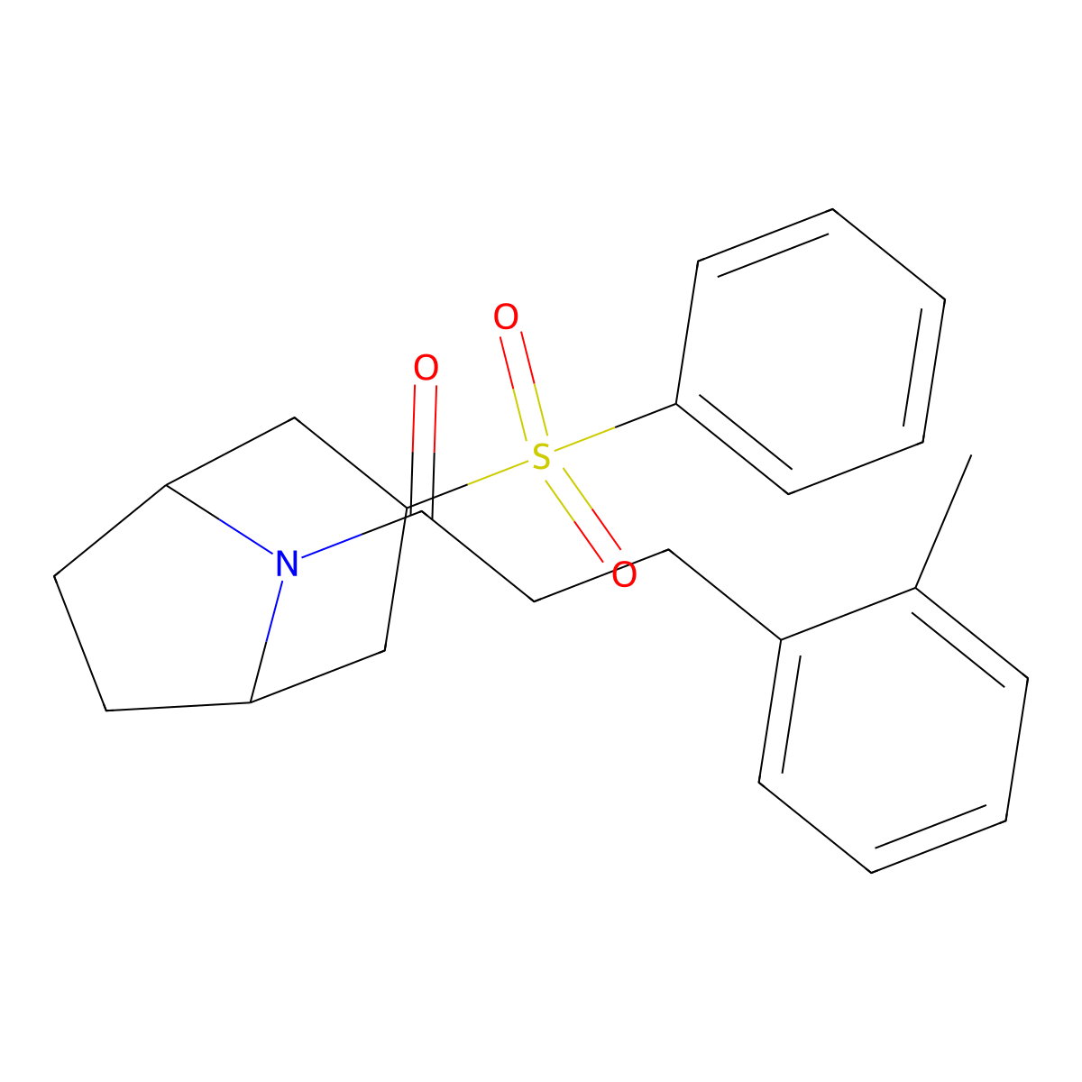 1-[3-(Benzenesulfonyl)-8-azabicyclo[3.2.1]octan-8-YL]-3-(2-methylphenyl)propan-1-one molecular structure, CAS 1448128-29-7