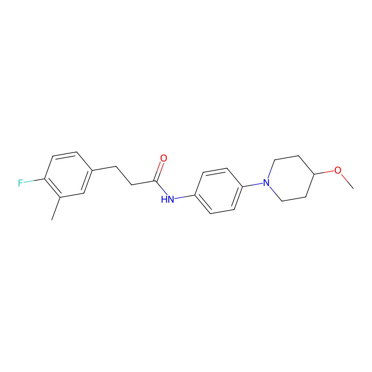 3-(4-Fluoro-3-methylphenyl)-N-[4-(4-methoxypiperidin-1-YL)phenyl]propanamide molecular structure, CAS 1448129-09-6