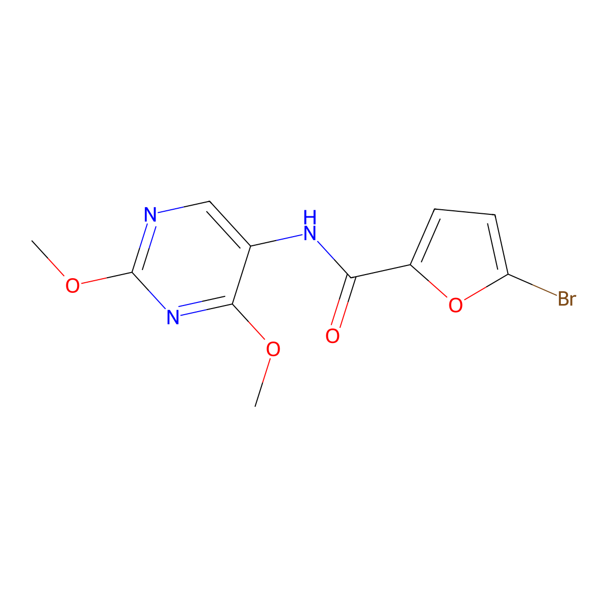5-bromo-N-(2,4-dimethoxypyrimidin-5-yl)furan-2-carboxamide molecular structure, CAS 1448129-16-5