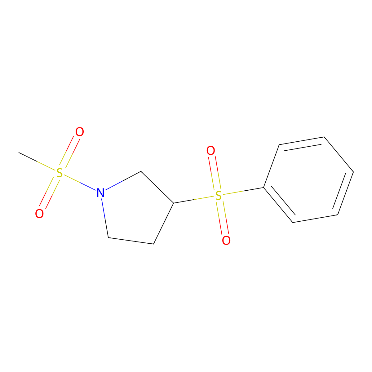 1-(Methylsulfonyl)-3-(phenylsulfonyl)pyrrolidine molecular structure, CAS 1448129-94-9
