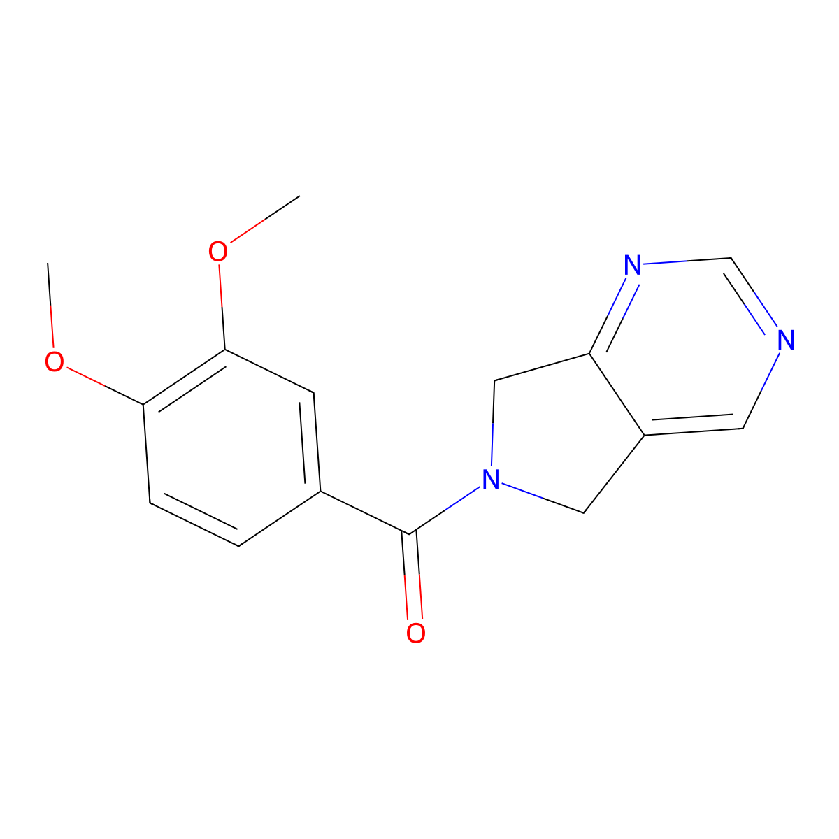 (3,4-dimethoxyphenyl)(5H-pyrrolo[3,4-d]pyrimidin-6(7H)-yl)methanone molecular structure, CAS 1448130-43-5