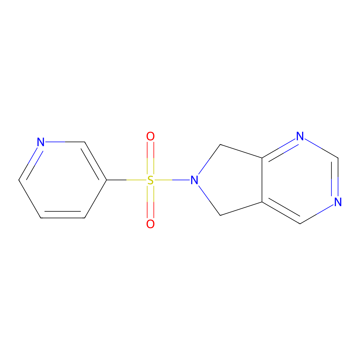 6-(pyridin-3-ylsulfonyl)-6,7-dihydro-5H-pyrrolo[3,4-d]pyrimidine molecular structure, CAS 1448130-52-6