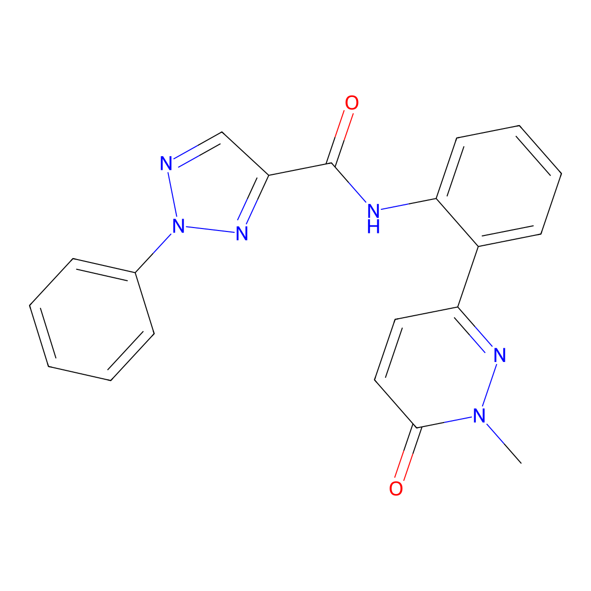 N-(2-(1-methyl-6-oxo-1,6-dihydropyridazin-3-yl)phenyl)-2-phenyl-2H-1,2,3-triazole-4-carboxamide molecular structure, CAS 1448130-67-3