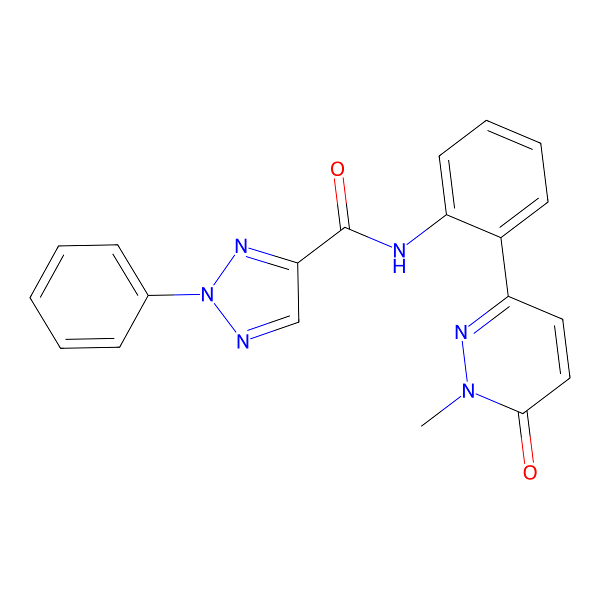 N-(2-(1-methyl-6-oxo-1,6-dihydropyridazin-3-yl)phenyl)-2-phenyl-2H-1,2,3-triazole-4-carboxamide molecular structure, CAS 1448130-67-3