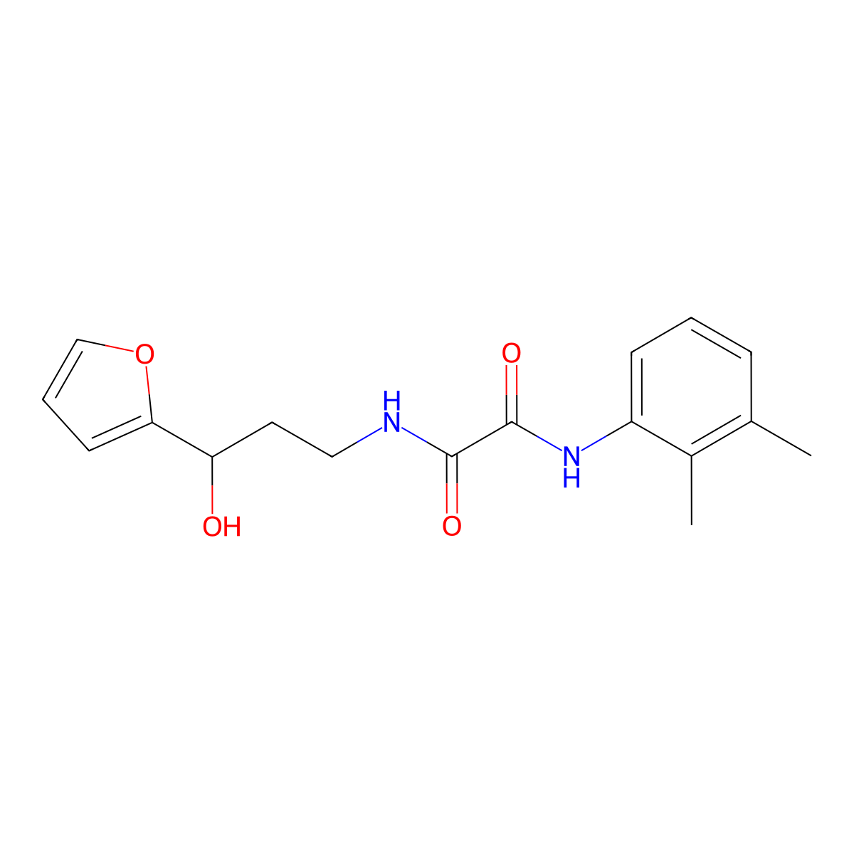 N1-(2,3-dimethylphenyl)-N2-(3-(furan-2-yl)-3-hydroxypropyl)oxalamide molecular structure, CAS 1448131-04-1