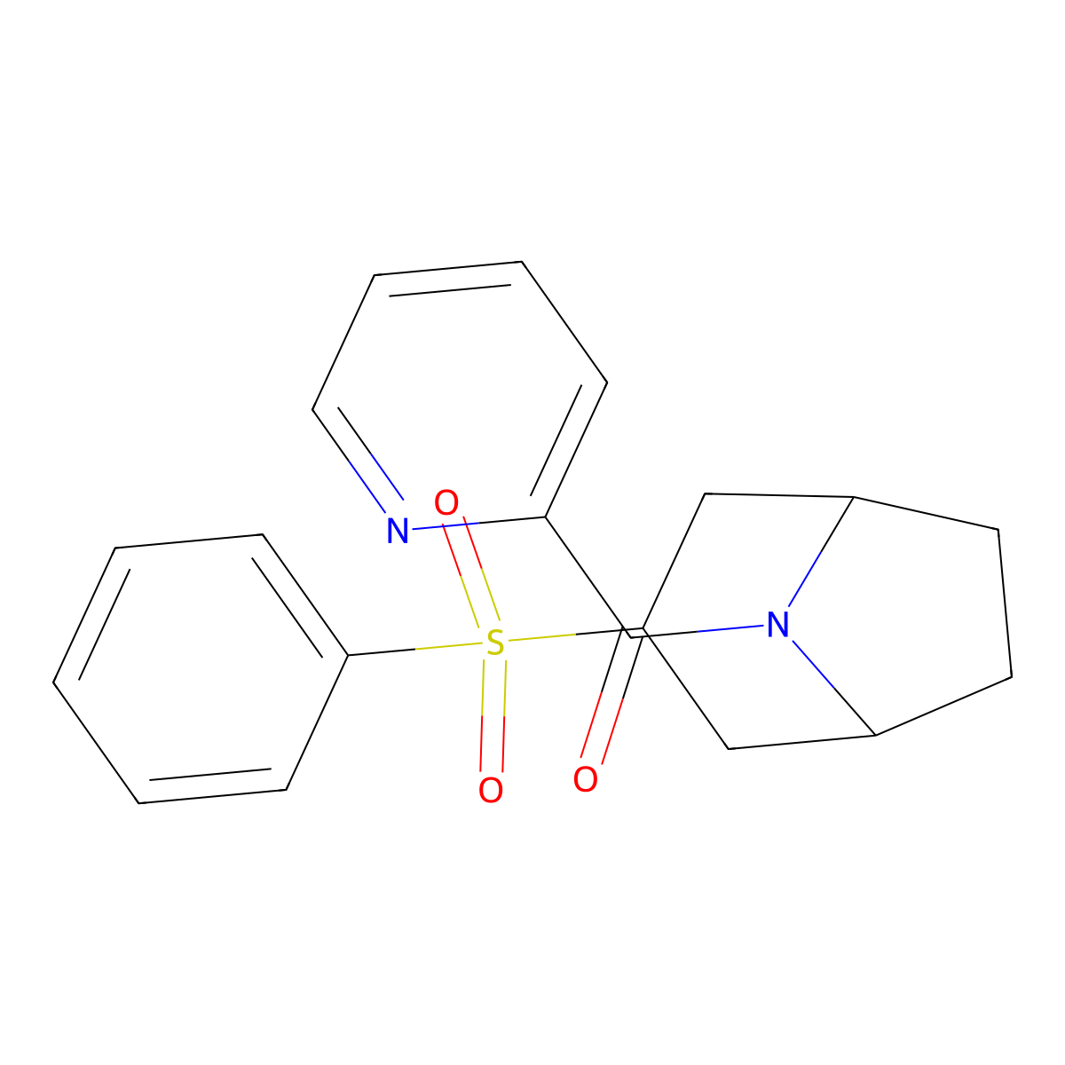 ((1R,5S)-3-(phenylsulfonyl)-8-azabicyclo[3.2.1]octan-8-yl)(pyridin-2-yl)methanone molecular structure, CAS 1448131-18-7